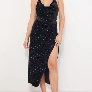 Bobbles & Lace Diamond Of The Season Skirt Black Velvet Skirt Medium